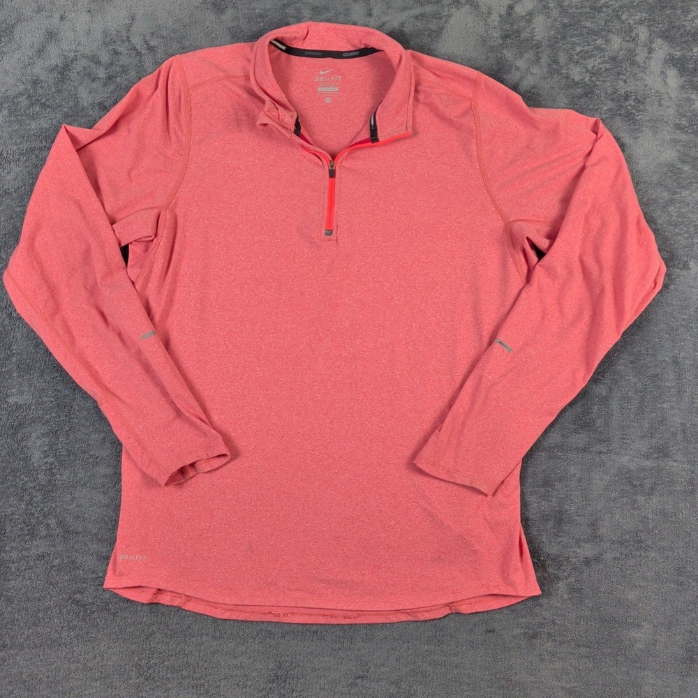 Nike Element Dri-Fit Pullover Mens Medium Blue Half Zip Running Long Sleeve EUC